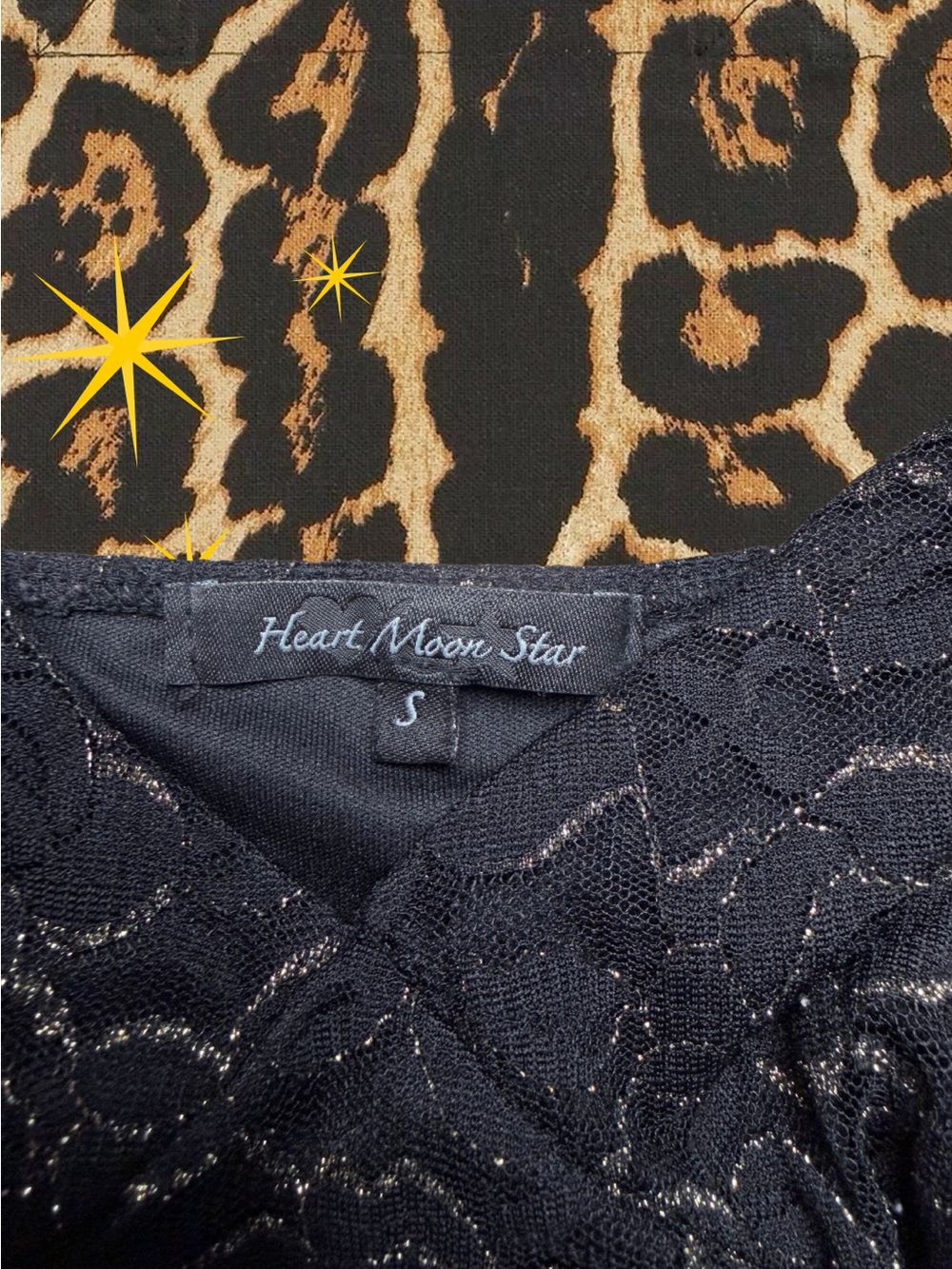 HEART MOON STAR | Vintage Y2K Black Lace Bustier Cami Whimsigoth| Women’s Size S - Picture 2 of 3